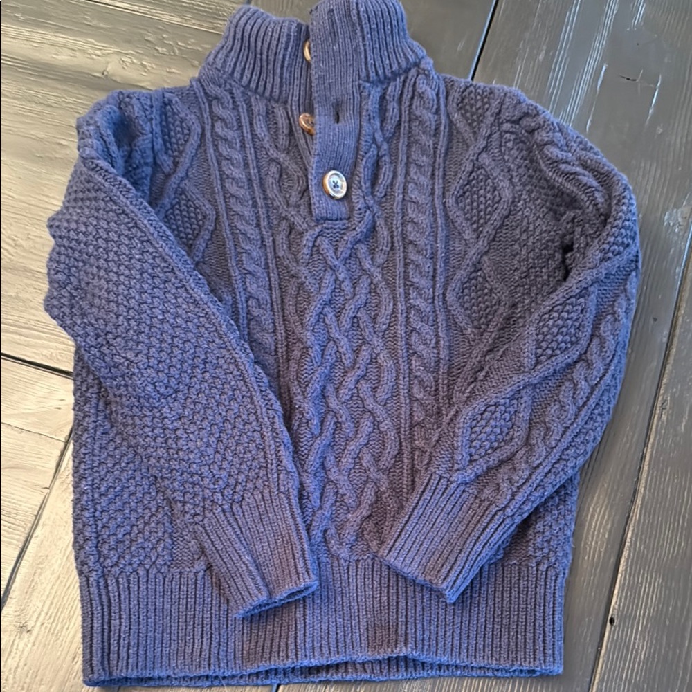 Kids Gap Blue Cable Knit Sweater